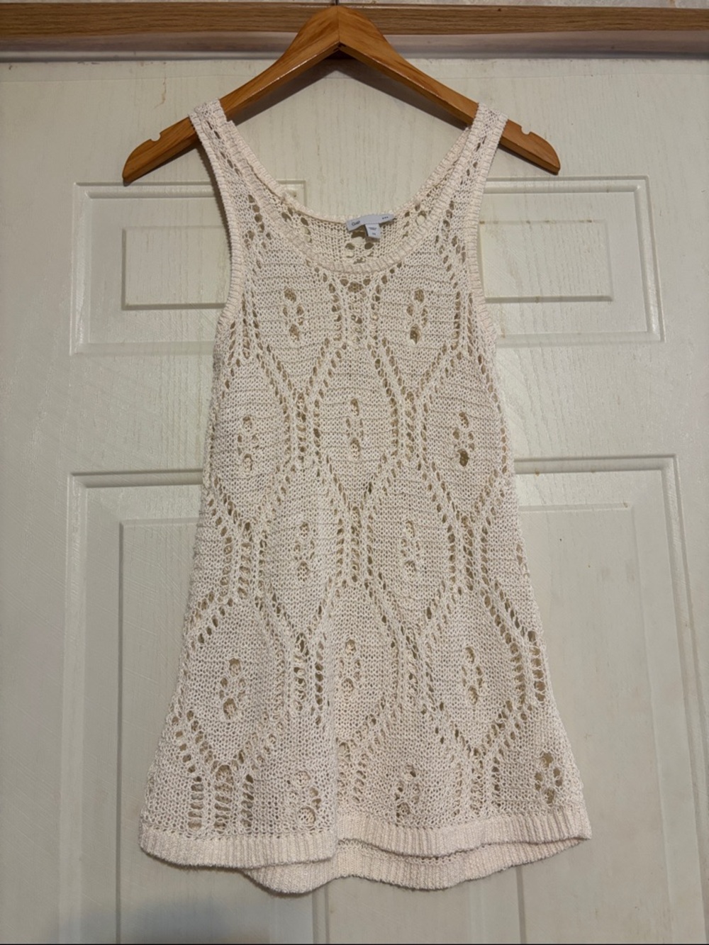 GAP Cream Crochet Knit Tank Top/Cover Up